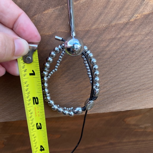 FOSSIL adjustable double bracelet silver EUC - Picture 5 of 5